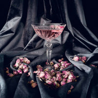 LVST & FEAST Rose in glass with botanicals and no alcohol